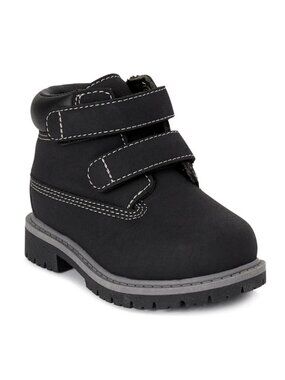 Wonder Nation Infant Boys Size 3 Tucker Boots Rugged Style Hook & Loop Closure